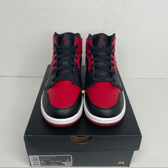 Nike Air Jordan 1 Retro Mid GS “Banned/Bred” NEW - Picture 2 of 4